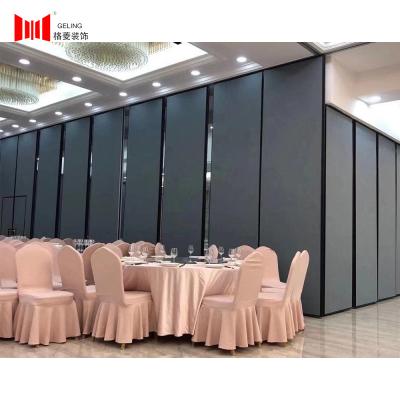 China 22kg/M2 Soundproof Sliding Wall Divider Fabric Surface Partition Wall In Hall for sale