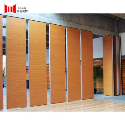 China Office Yellow Acoustic Operable Wall With Door 2M 3.8M Height for sale