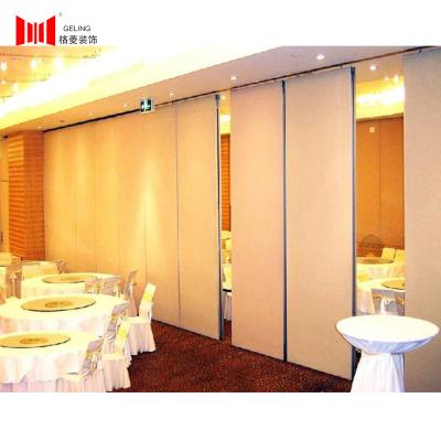 China Fabric Cushion Aluminum Sliding Partition Wall 95mm for sale