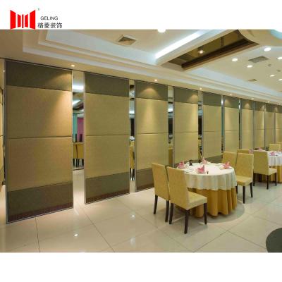 China Restaurant 38-45db Soundproof Partition Wall 6063-T6 Aluminum Frame for sale