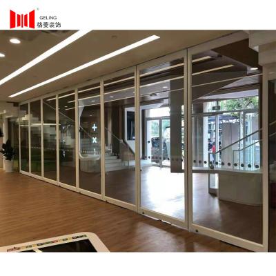 China 3.8M Outdoor Movable Glass Partition Walls 6063-T6 Aluminum Frame for sale