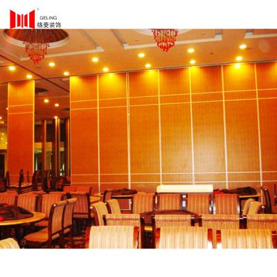 China Geling 38-45db Sound Insulation Wooden Partition Wall In Hall Restaurant for sale