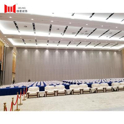 China MDF Board Sliding Wall Divider 100mm Office Partition Walls With Doors for sale