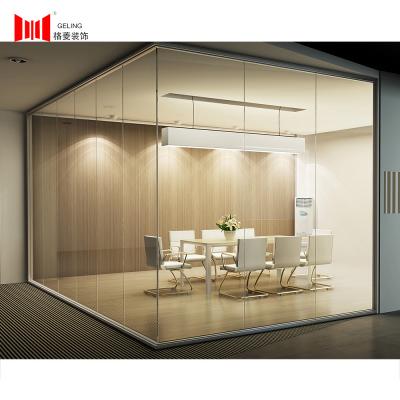 China Full Height 12mm Glass Partition Edgeless Demountable Wall Panels for sale