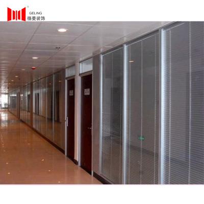 China Geling Meeting Room Demountable Partition Wall 1000-4500mm With Blind for sale