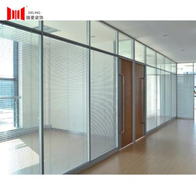 China Detachable Aluminum Partition Wall 38-44db Acoustic Glass Partitions for sale