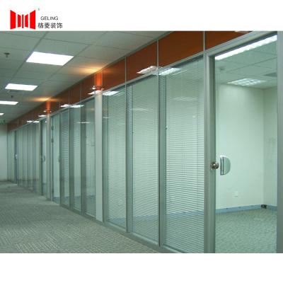 China 200mm To 1500mm Wide Double Tempered Glass Partition Wall Demountable for sale