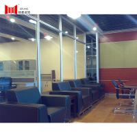 China 83mm Fixed Frosted Glass Divider Wall 1-4.5M Demountable Partition Wall for sale