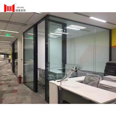 China Gray 90mm Removable Glass Partition Walls for sale