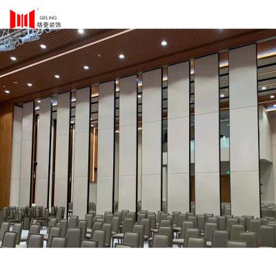 China Sliding Acoustic Movable Partition Wall Panel White Color 130mm Thick for sale