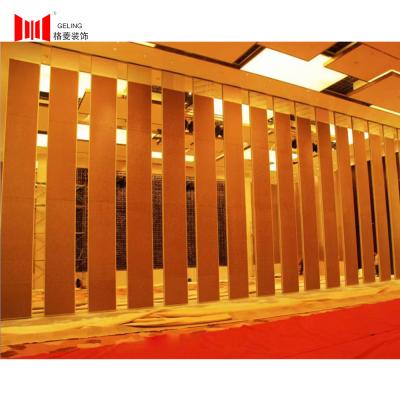 China 130mm Thickness Soundproof Paritition Wall Red Fabric Cushion Surface for sale