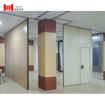 China Acoustic Foldable Modular Partition Wall Wood Aluminum Frame for sale