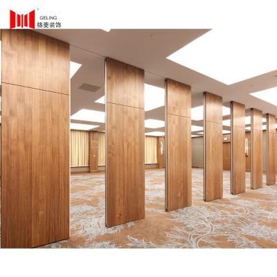 China Meeting Room Acoustic Partition Wall Wood Grain MDF Surface for sale