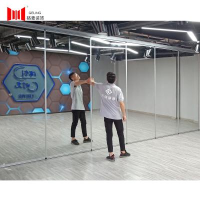 China 2.8m High Mirror Surface Movable Partition Wall Soundproof 10db for sale