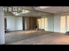 Dance Room Mirror Glass Movable Wall 12mm Glass Partition Acoustic