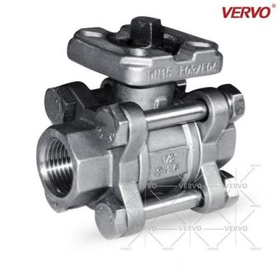 China Direct Mount Ball Valve 3 Piece Ball Valve Forged Steel SS316 1/2inch With Top Flange 1000psi Npt DN15 for sale