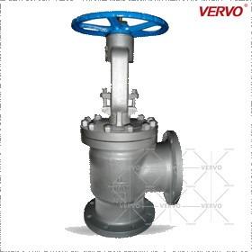 China Right Angle Globe Valve Asme B16.34 A216 Wcb 6 Inch Globe Valve Flanged Bolted Bonnet Full Bore Angle Pattern Valve for sale