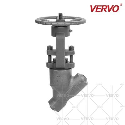 China F91 Industrial Globe Valve DN25 1 Inch 2500LB Manual Y Pattern Pressure Self Sealing Butt Weld for sale