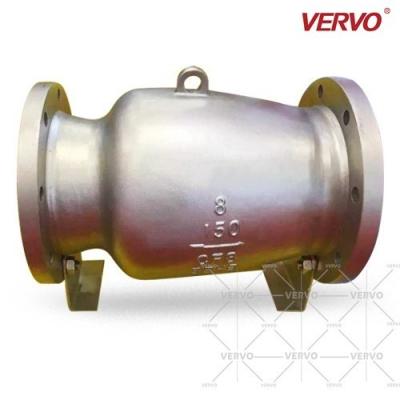 China DN200 Axial Flow Type Check Valve 8 Inch RF Flanged Silent Check Valve Class 150 20mm Nozzle for sale