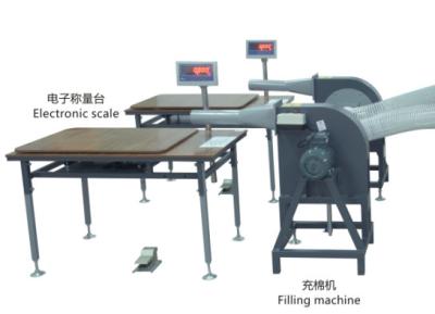 China Sofa Factory Fiber Filling Machine Working Table With Scale Grey Color for sale