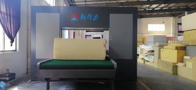 China 8KW Cnc Sponge Cutting Machine Horizontal / Vertical Knives With Conveyor Belt for sale