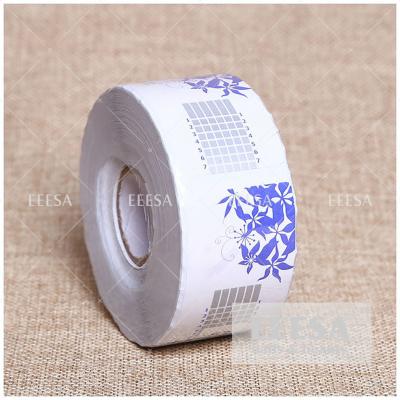 China Factory OEM 500PCS Custom Extension Rectangle Shape Nail Acrylic Form UV Nail Art Form for sale