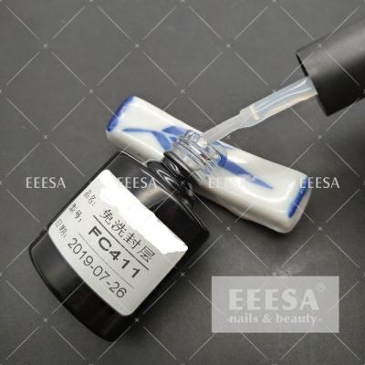 China Top Coat  Uv Gel Nail Polish No Wipe Transparent  Clear Gel Manicure Nail Polish for sale