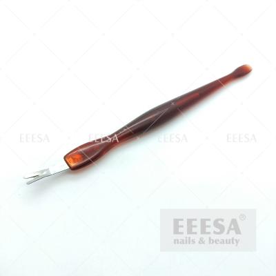 China Cheap Manicure Pedicure In Stock Cheap Cuticle Remover Tool Nail Cuticle Fork for sale