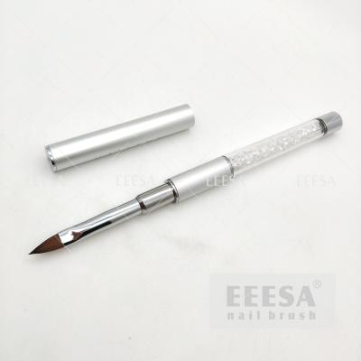 Китай Язык кота серебряного геля ручки 6 страза Кристл овальный ваяет щетку ногтя 3D продается