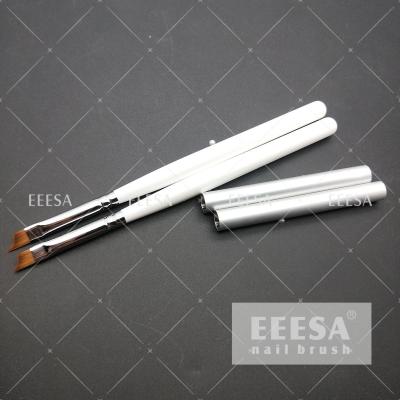 China White Wooden Handle Painting One Stroke Smile French Nail Art Draw Brush for sale