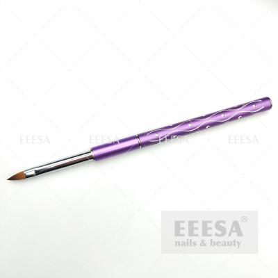 Китай Щетка ногтя картины 3D Kolinsky искусства пурпурных лист цветка ручки строя продается