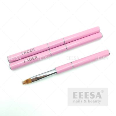 China High Quality Luxury 8Mm 14Mm Nylon Pink Gel Air Nail Art Fader Ombre Brush for sale