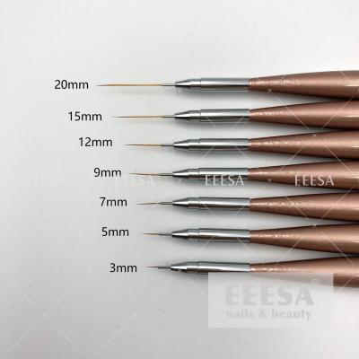 China Short Long Thin Detailer Detailing Striper Liner Drawing Painting Nail Art Brush for sale