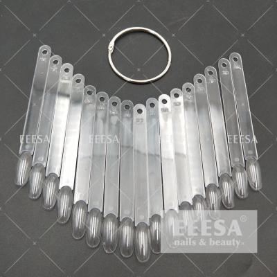 China Clear Round Full False Nail Hand Finger Practice Color Display Tips Fan for sale