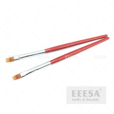 China Cepillo profesional de madera rojo de Ombre del gel de Art Gradient Color Painting Pen del clavo en venta