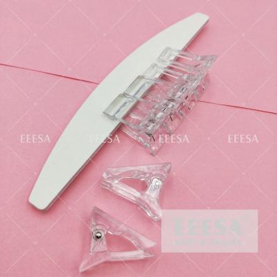 China Cheap Mini Press On Pvc Plastic Clear Atm Credit Card Clamp For Long Nails Clip for sale