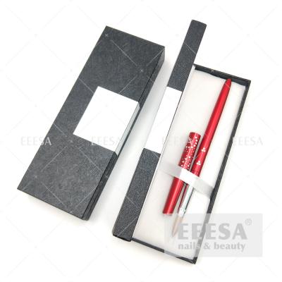 China Black Custom Logo Private Label For Gel Art Acrylic Nail Brush Tool Packaging Box for sale