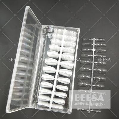 China 504Pcs Box Completos Full Cover Clear Tapered Short Medium Coffin Nail Tips for sale