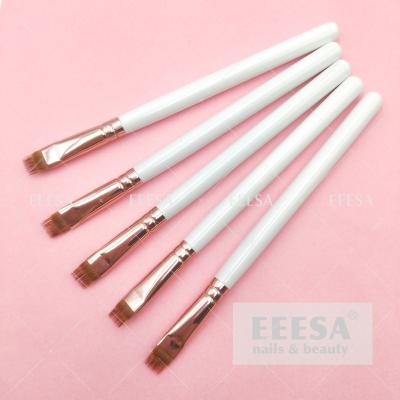 China White Rose Gold Wood Handle Big Ombre Nail Art Brush Uv Gel Brush Gradient Shading for sale