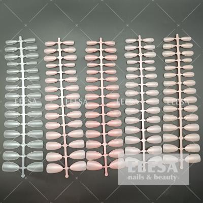 China Wholesale 30Pcs Matte No Label Nail Mountain Small Almond Press On Nails Tips for sale