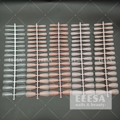 China 15 Sizes Frosted Long Medium Short Coffin Shape Press On Nails for sale