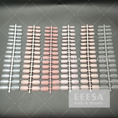 China 30Pcs Frosted Medium Long Round Oval Shape Rounded Full Cover Nail Tips for sale