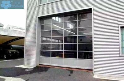 China Impact Resistance H3000mm 40cm/S Glass Panel Garage Doors for sale