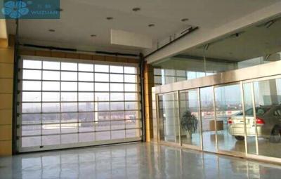 China Transparent 220V 40mm Sliding Glass Garage Doors for sale