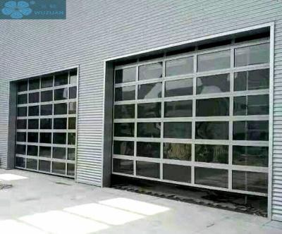 China Automatic 1mm 55mm Slats Glass Front Garage Doors for sale