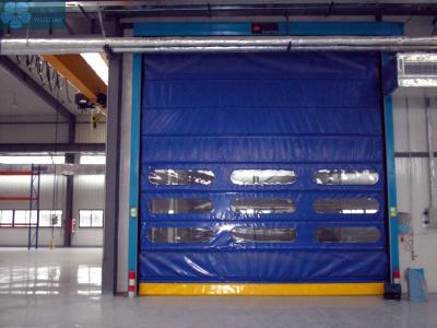 China 3m Height  0.6 M/S Roll Up Security Shutters With PVC Window for sale