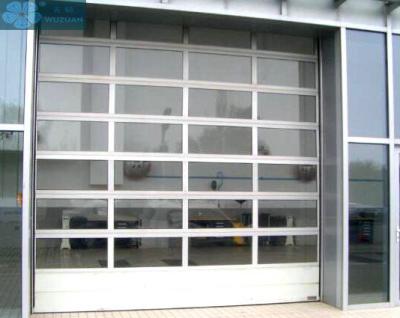 China Thermal Insulated Aluminum Frame Organic Glass Sectional Doors for sale