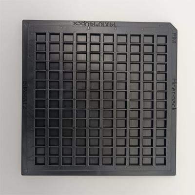 China ABS Black 4 Inch Waffle Pack Tray Suitable For Micro IC Chips for sale