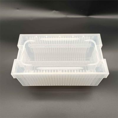 China Transparent Rectangle Wafer Carrier Box , 3 Inch Wafer Cassette Box for sale