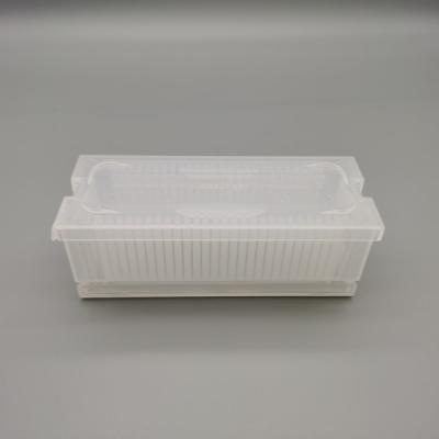 China 2 Inch Rectangular Silicon Wafer Box 25PCS Press Type Recyclable for sale